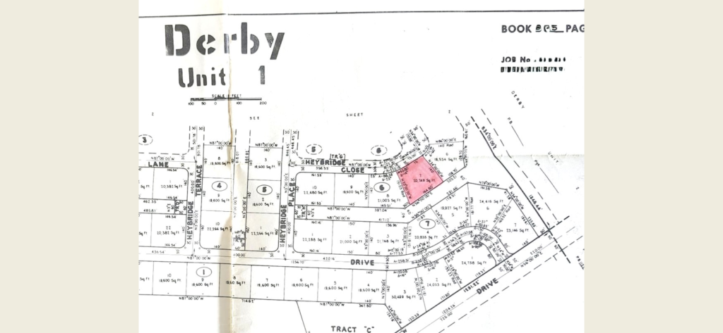 Plot plan for #7 Heybridge Close